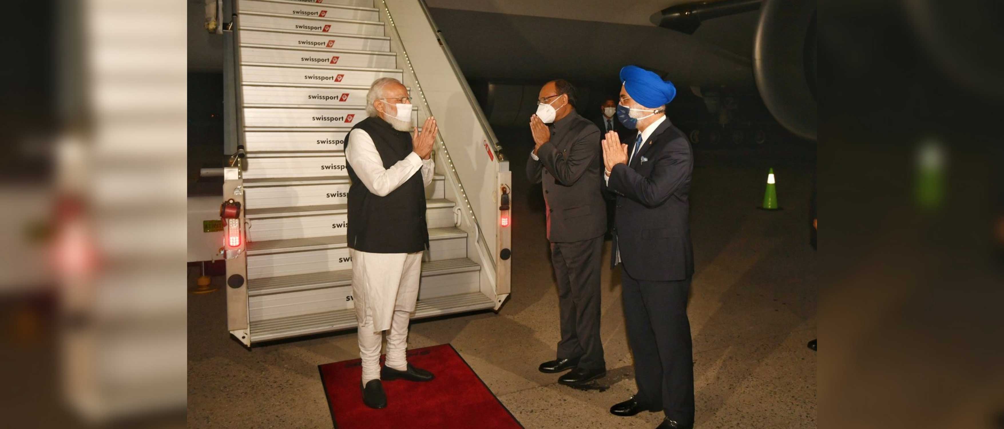  Prime Minister Narendra Modi arrives in New York to address the 76th Session of the United Nations General Assembly